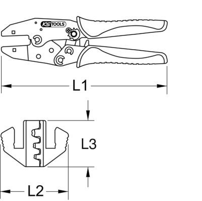 KS TOOLS Klemmitangid 115.1435